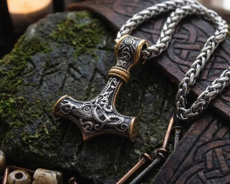 tainless steel - Gold Thorhammer